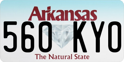 AR license plate 560KYO
