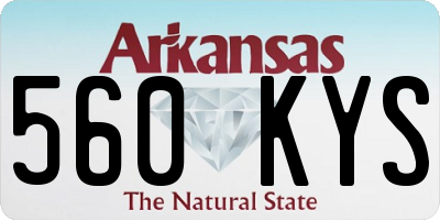 AR license plate 560KYS