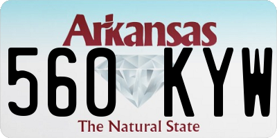 AR license plate 560KYW