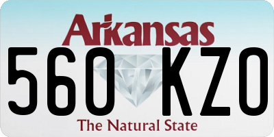 AR license plate 560KZO