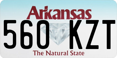 AR license plate 560KZT