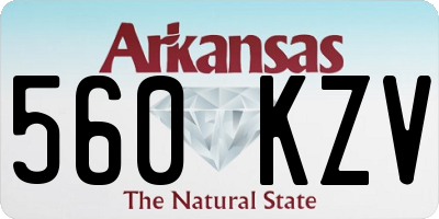 AR license plate 560KZV