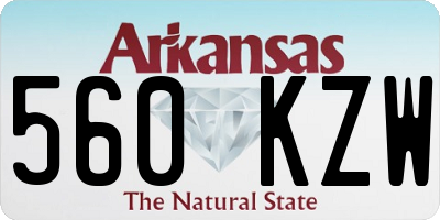 AR license plate 560KZW