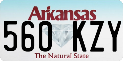 AR license plate 560KZY
