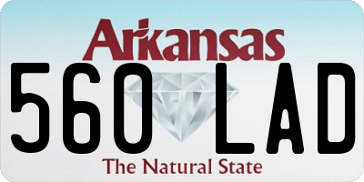 AR license plate 560LAD