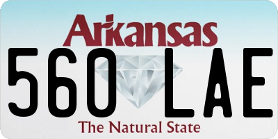 AR license plate 560LAE