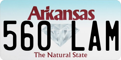 AR license plate 560LAM