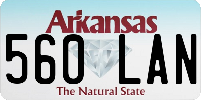 AR license plate 560LAN