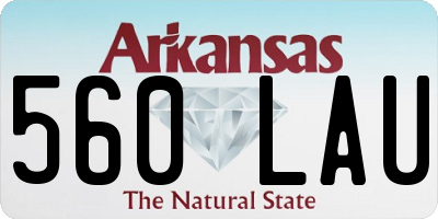AR license plate 560LAU