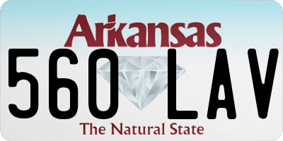 AR license plate 560LAV