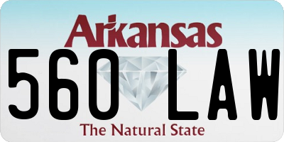AR license plate 560LAW