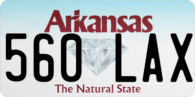 AR license plate 560LAX