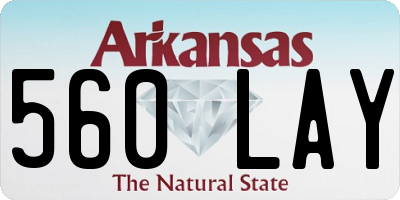 AR license plate 560LAY