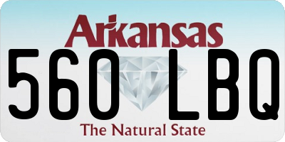 AR license plate 560LBQ