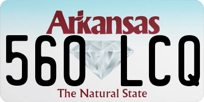 AR license plate 560LCQ