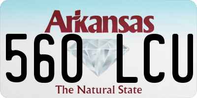 AR license plate 560LCU