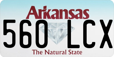 AR license plate 560LCX