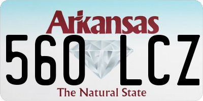 AR license plate 560LCZ