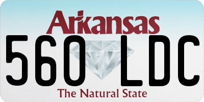 AR license plate 560LDC