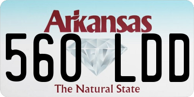 AR license plate 560LDD