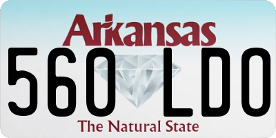 AR license plate 560LDO