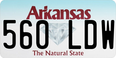 AR license plate 560LDW