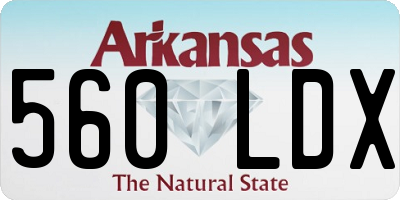 AR license plate 560LDX