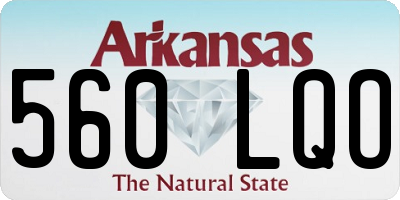AR license plate 560LQO