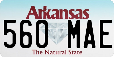 AR license plate 560MAE