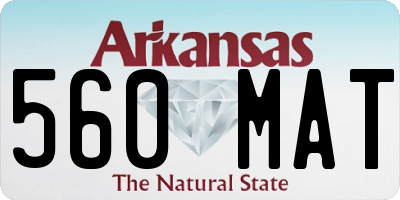 AR license plate 560MAT