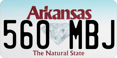 AR license plate 560MBJ