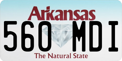 AR license plate 560MDI