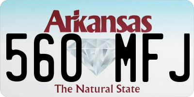 AR license plate 560MFJ