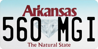 AR license plate 560MGI