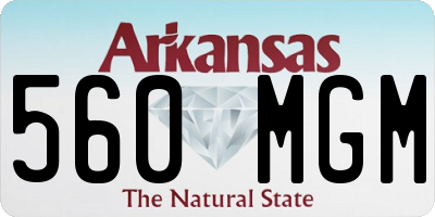 AR license plate 560MGM
