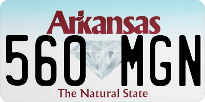 AR license plate 560MGN