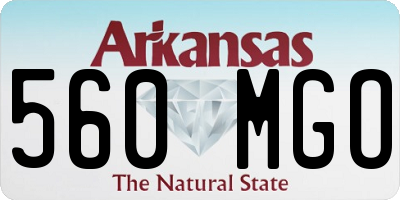 AR license plate 560MGO