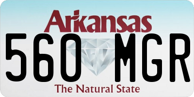 AR license plate 560MGR