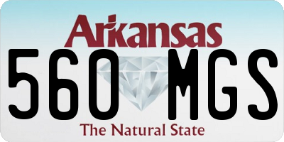 AR license plate 560MGS