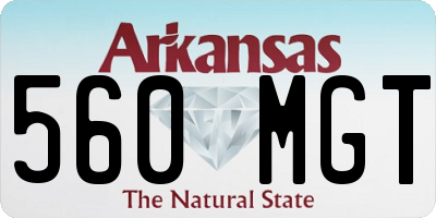 AR license plate 560MGT