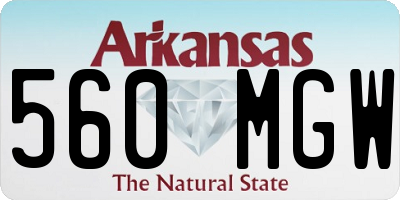 AR license plate 560MGW