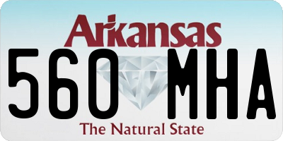 AR license plate 560MHA