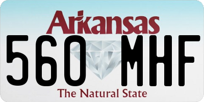 AR license plate 560MHF