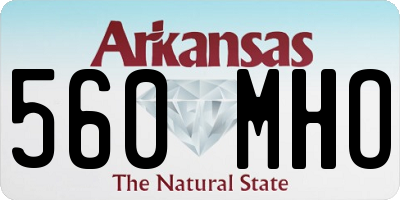 AR license plate 560MHO