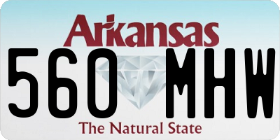 AR license plate 560MHW