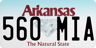AR license plate 560MIA