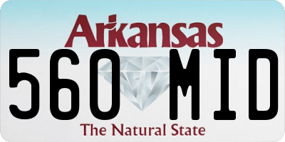 AR license plate 560MID