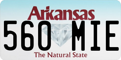 AR license plate 560MIE