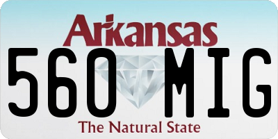 AR license plate 560MIG