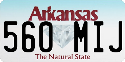 AR license plate 560MIJ